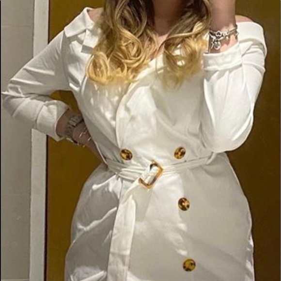bardot white blazer dress